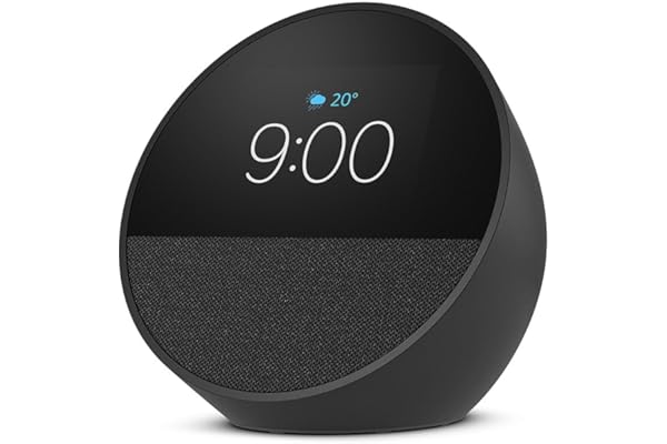 Echo Spot（2024年発売） - スマートアラームクロック with Alexa、鮮やかなサウンド | ブラック